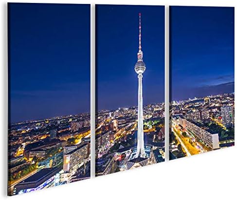 islandburner Bild Bilder auf Leinwand Berlin Alexanderplatz Fernsehturm 3p XXL Poster Leinwandbild W