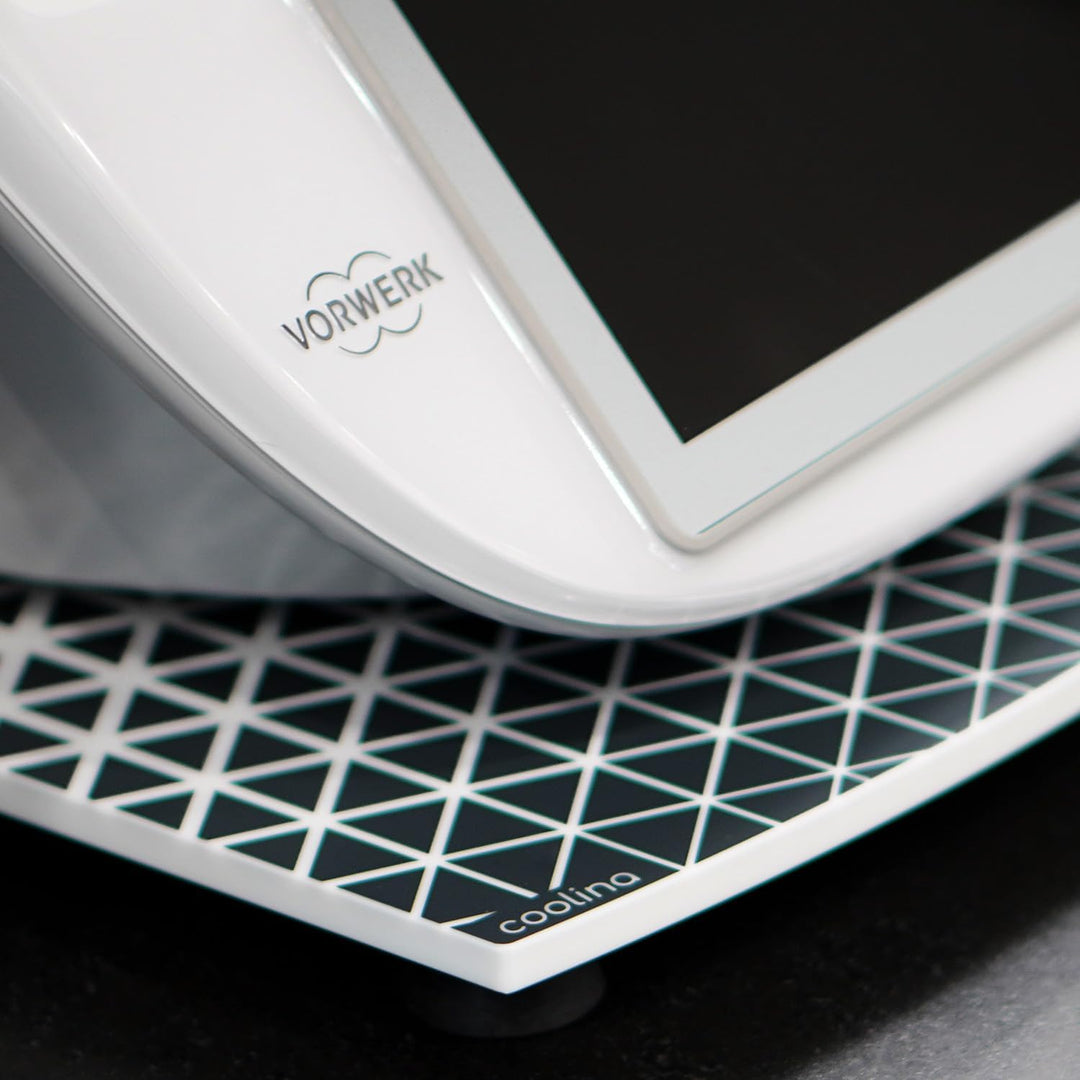 Stone4Slide coolina® Premium Gleitbrett Gleiter aus Acryl Weiss mit schwarzem Muster - passend für T