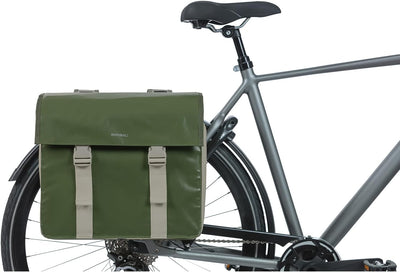 Basil B.V. Unisex – Erwachsene Urban Gepäckträgertaschen, Moss Green/Sand, 40X17,5X46 40X17,5X46 Mos