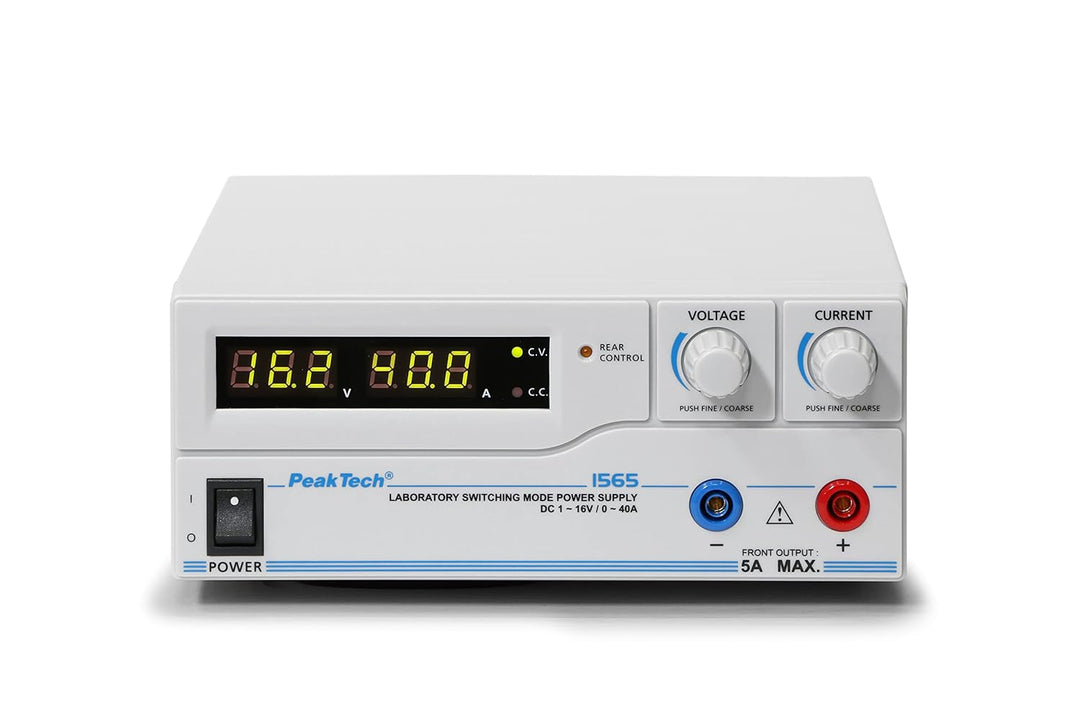 PeakTech Ahrensburg 1565 - Labor Schaltnetzteil DC 1-16 V / 0-40 A mit USB, Vollständige Fernsteueru