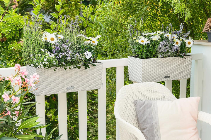 LECHUZA BALCONERA Cottage 50 weiss 15600 Garten 50x19x19 cm Weiss, Garten 50x19x19 cm Weiss