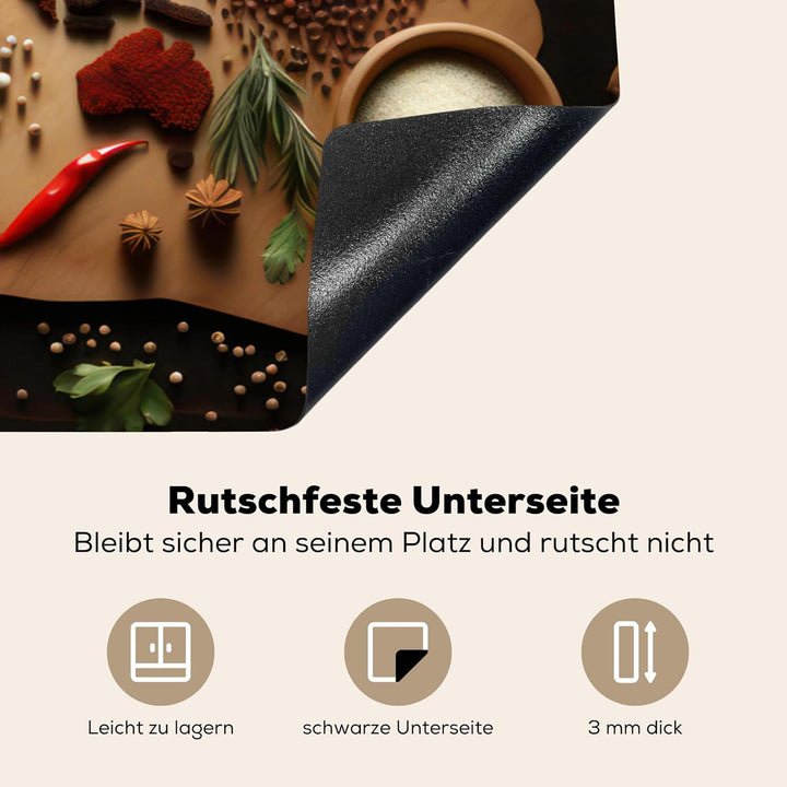 KitchenYeah© Herdabdeckplatte Einteilig Ceranfeld Abdeckplatte Küche Deko Ceranfeldabdeckung Anti Ru