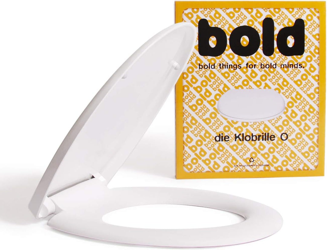 Bold O-Form Toilettendeckel mit Absenkautomatik - Klobdeckel mit Softclose - WC-Sitz - bruchsicher -