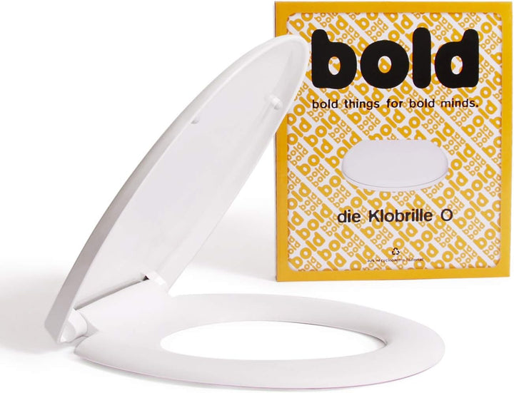 Bold O-Form Toilettendeckel mit Absenkautomatik - Klobdeckel mit Softclose - WC-Sitz - bruchsicher -