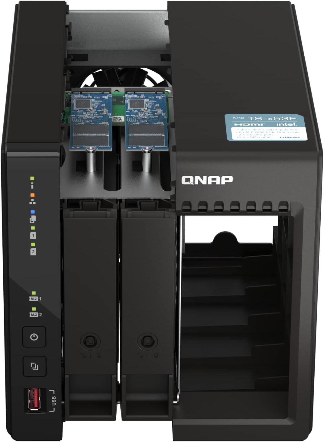 QNAP TS-253E-8G NAS System 2-Bay Enclosure Gehäuse, Enclosure Gehäuse