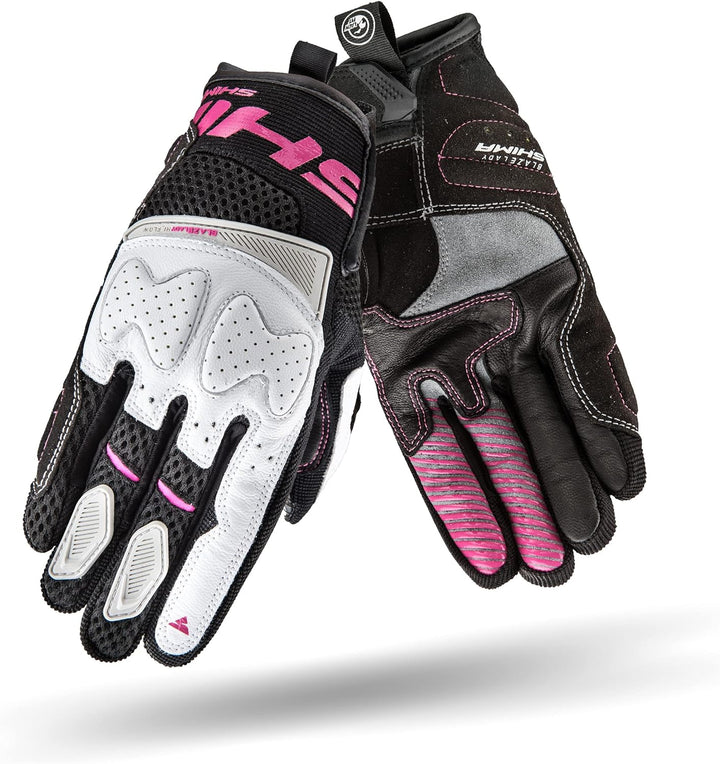 SHIMA Blaze Lady Motorradhandschuhe Damen - Belüftete, Sommer Handschuhe aus Mesh mit Knöchel und Fi