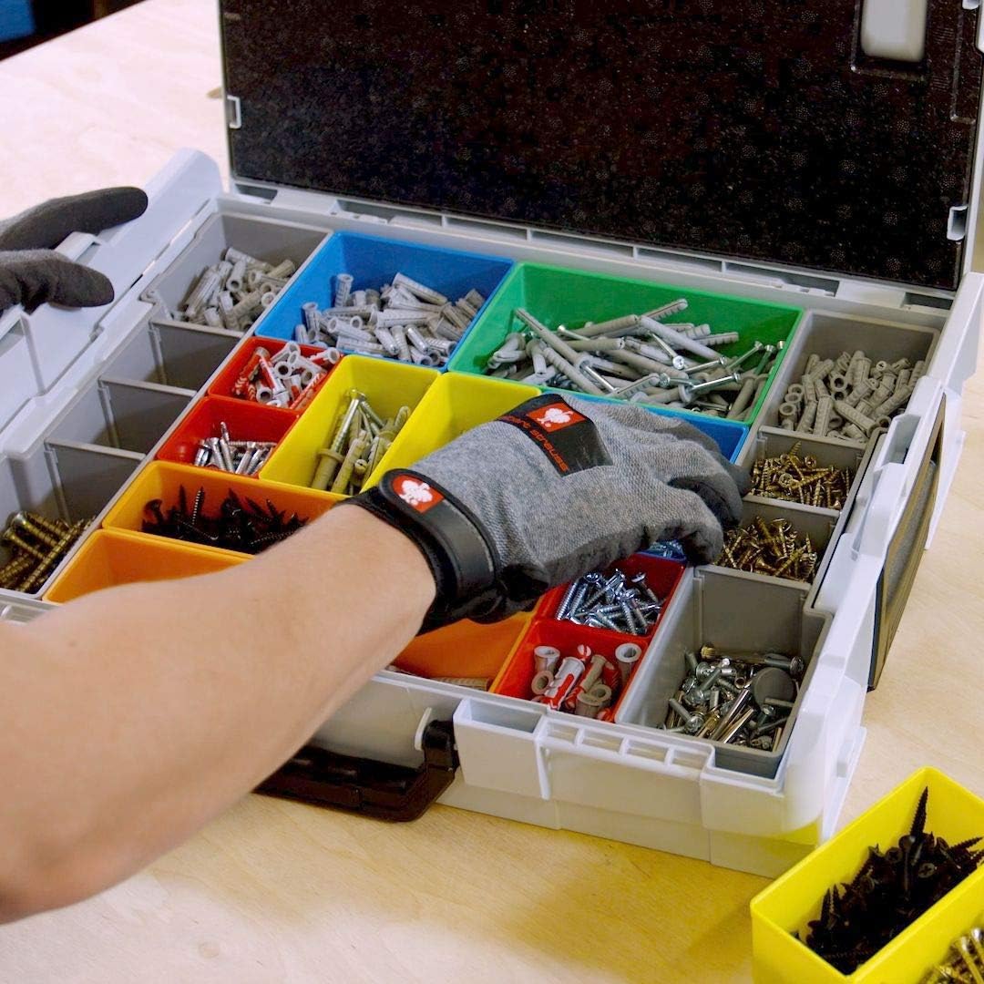 Werkzeugkoffer Set | L-BOXX 102 Insetboxen-Set | H3 Einsätze mit Deckenpolster | Sortierboxen für Kl