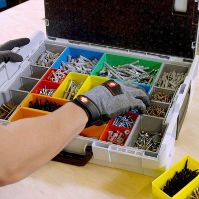 Werkzeugkoffer Set | L-BOXX 102 Insetboxen-Set | H3 Einsätze mit Deckenpolster | Sortierboxen für Kl