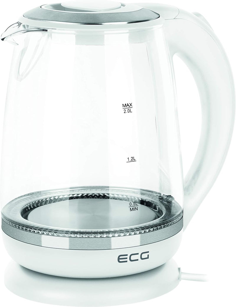 ECG RK 2020 White Glass Wasserkocher