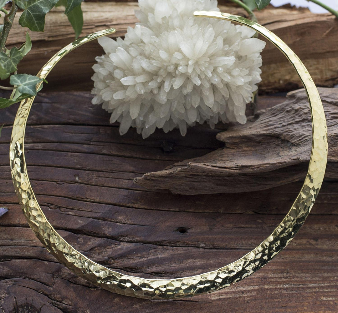 Windalf Männer Torques DVALIN Ø 15 cm Wikinger Halsreif Halsschmuck Bohemian Touch Handarbeit Messin