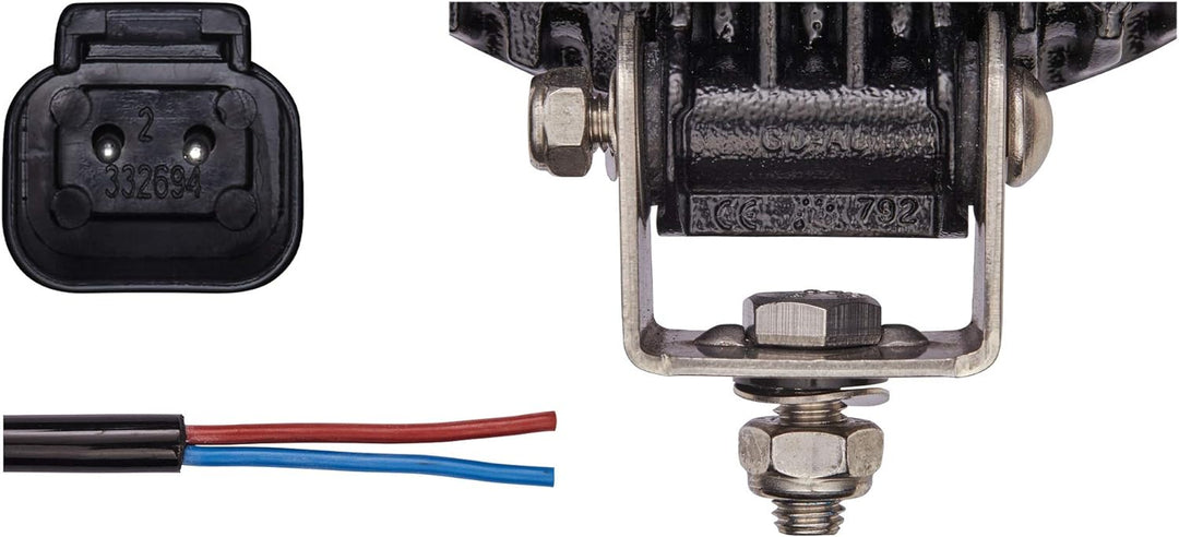HELLA - LED-Arbeitsscheinwerfer - Oval 100 - 12/24V - 1700lm - Anbau/geschraubt - schwenkbarer Monta