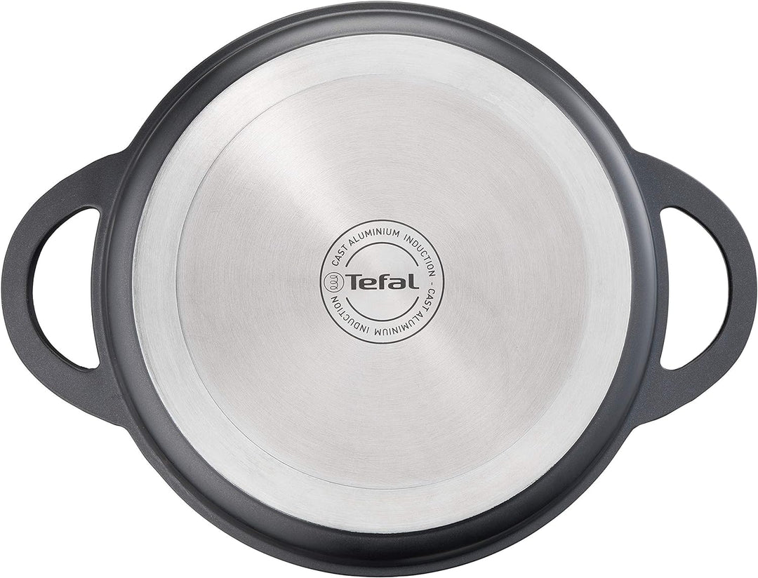 TEFAL E21872 TRATTORIA Servierpfanne 28cm | Aluguss | Gussdeckel | Antihaft-Beschichtung | gute Wärm