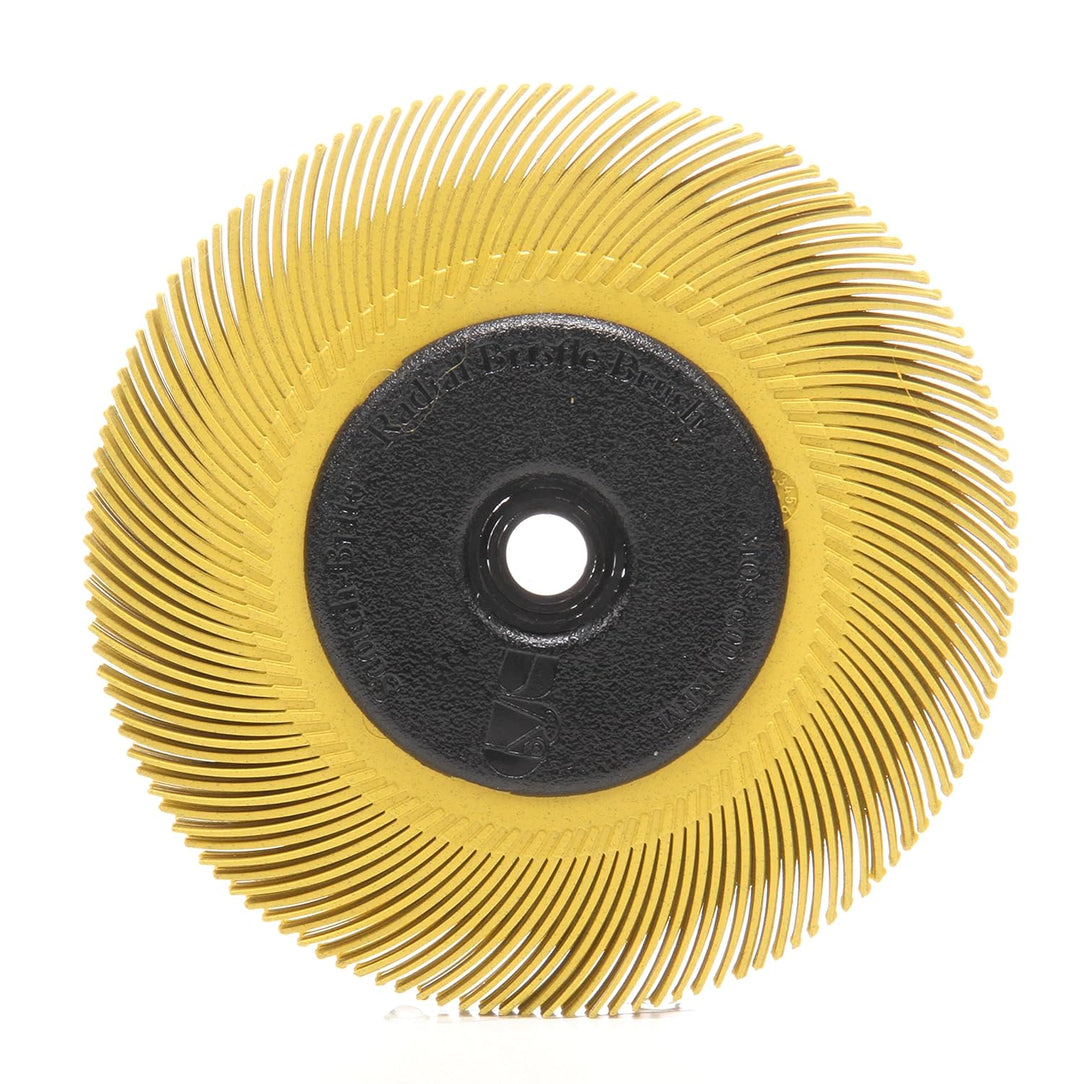 3M 33215 Scotch-Brite Radial Bristle Brush BB-ZB mit Adapter, P80, Typ C, 152,4 mm, 12,7 mm, Gelb