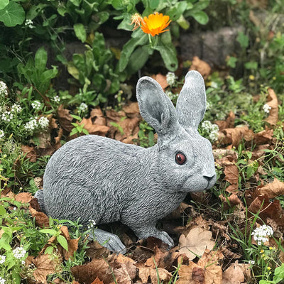 stoneandstyle Steinfigur grosser Feldhase Hase, Frost- und wetterfest bis -30°C, massiver Steinguss