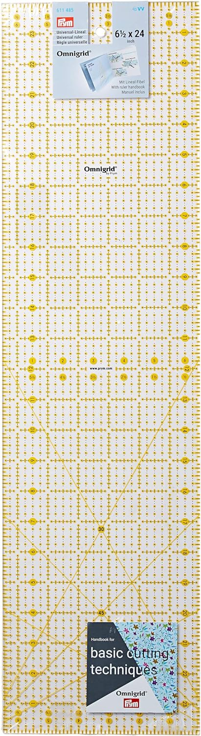 Prym 611485 Universal 6,5 x 24 inch Omnigrid Lineal, Kunststoff, transparent, 611485