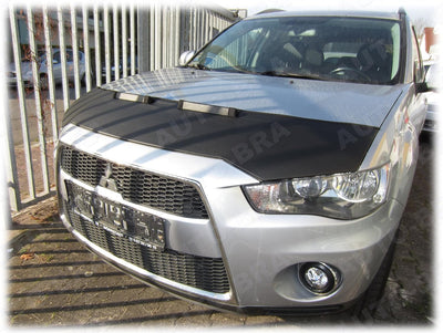 AB3-00093 CARBON OPTIK Auto Bra kompatibel mit Mitsubishi Outlander Bj. 2010-2012 Haubenbra Steinsch