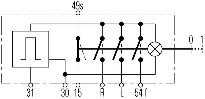 HELLA - Warnblinkschalter - Zugbetätigung - 12V - Einbau - Halogen - Kabel: 600mm - mit Glühlampe -