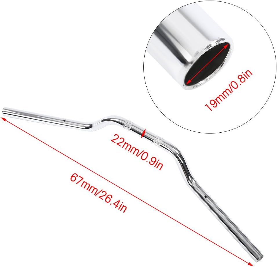 KIMISS 22 mm Motorrad Lenker, Lenker aus Stahl für Motorrad, Mid Lenker Griffrohre Ersatzteil für Le