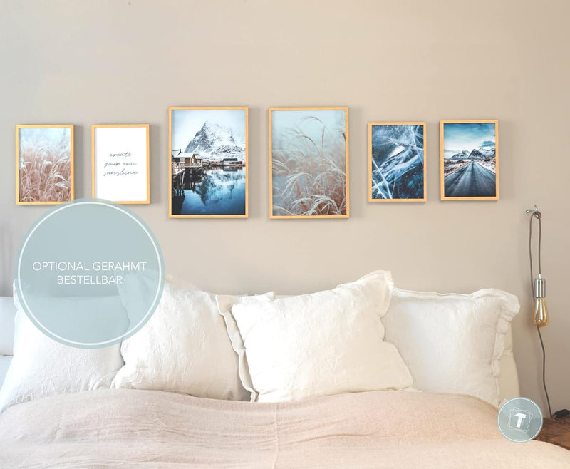 Papierschmiede® Mood Poster Set Swedish Winter, Bilder Wohnzimmer Deko Schlafzimmer, 2x DIN A3 (ca.