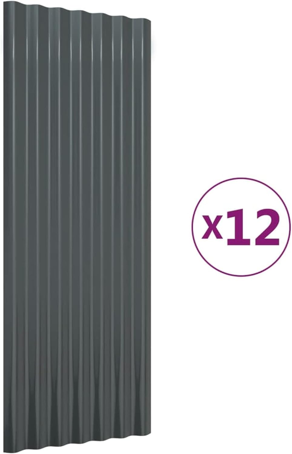 Gecheer 12 STK. Dachpaneele Dachpfannen Profilblech Trapezblech Dachblech Stahlblech Trapezbleche Da
