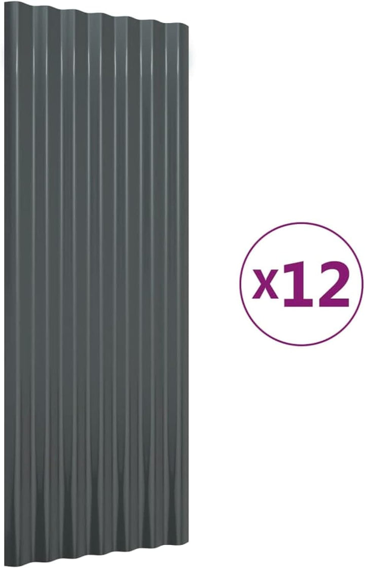 Gecheer 12 STK. Dachpaneele Dachpfannen Profilblech Trapezblech Dachblech Stahlblech Trapezbleche Da