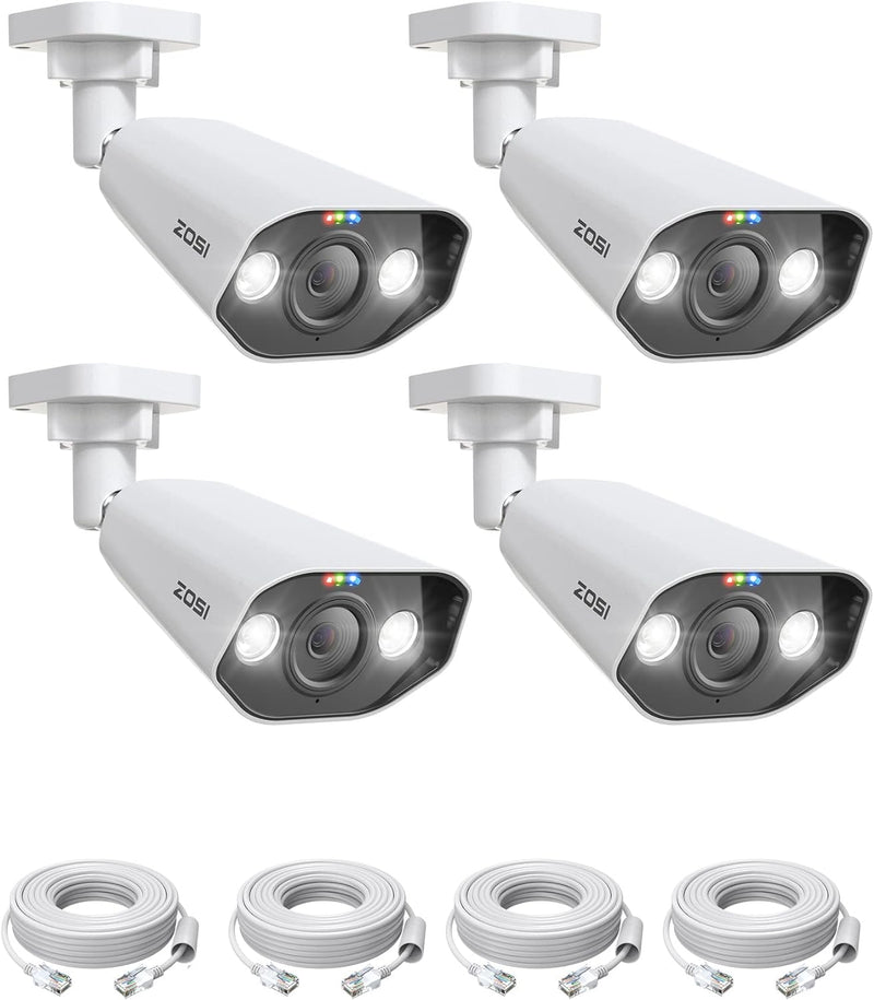 ZOSI 4K 8MP PoE Überwachungskamera Aussen, 3840×2160P Outdoor IP PoE Kamera mit Personenerkennung, F