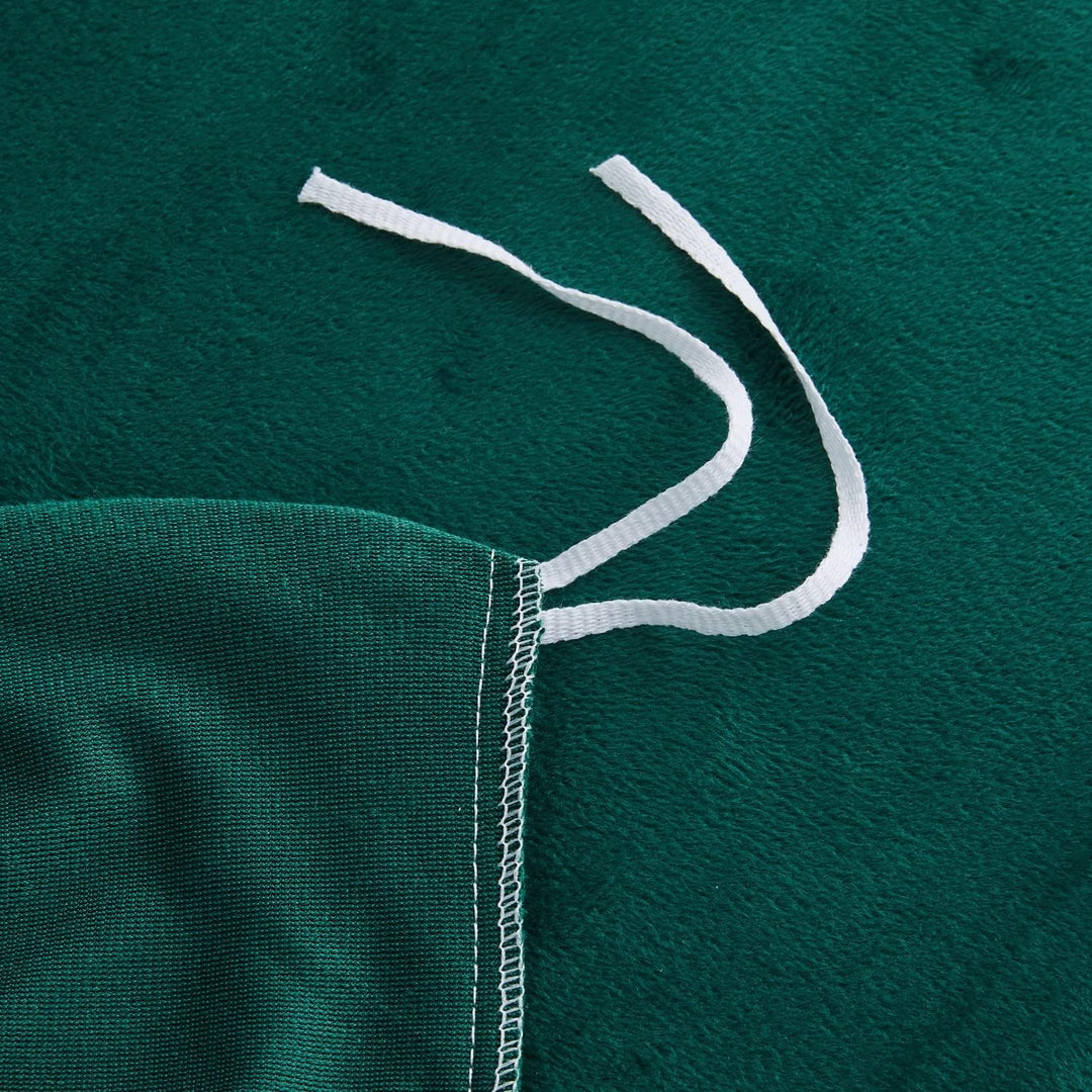 Luofanfei Fleece Winter Plüsch Bettwäsche 135x200 Dunkelgrün Grün Warme Kuschel Samt Flauschige Bett