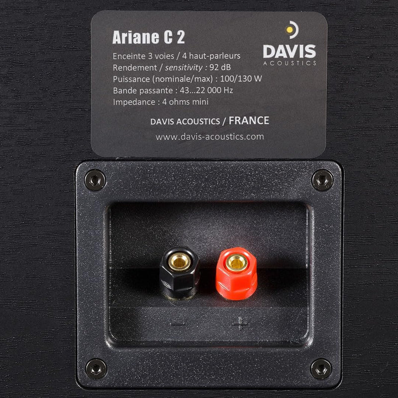 Davis Acoustics Ariane C2 schwarz (schwarz) – Zentrale 3-Wege/4 Lautsprecher