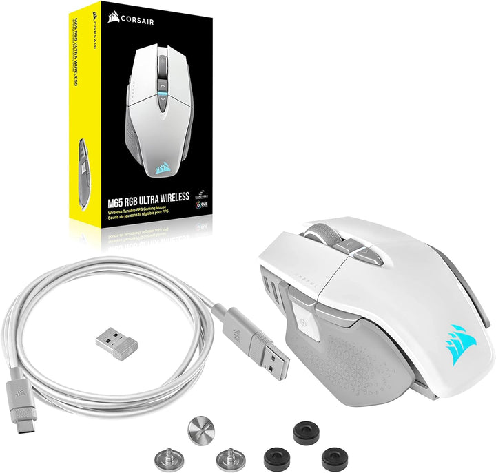 CORSAIR M65 RGB ULTRA WIRELESS Tunable FPS Gaming Mouse - 26.000 DPI - Sub-1ms Wireless - Gewichtssy