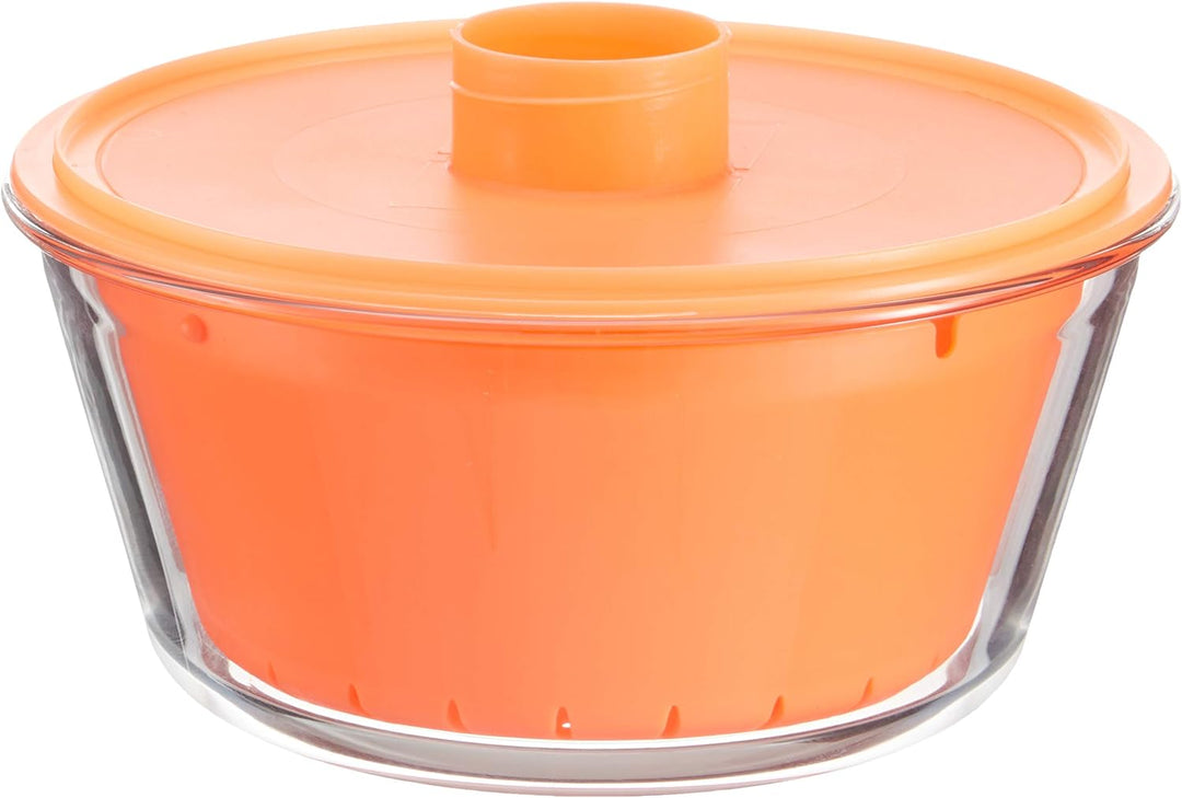 PASABAHCE 4995806 Reiskocher Mikrowelle Zest aus Glas mit Korb aus Kunststoff und Deckel aus rutschf