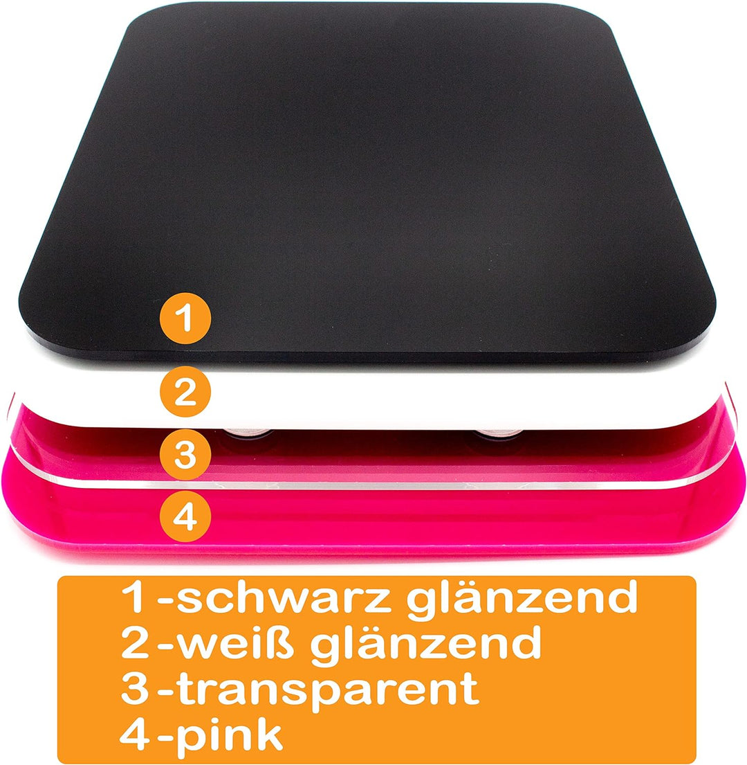 Gleitbrett aus Acryl | schwarz glänzend | 33x28cm für Thermomix TM5 TM6 TM31 und vielen weiteren Küc