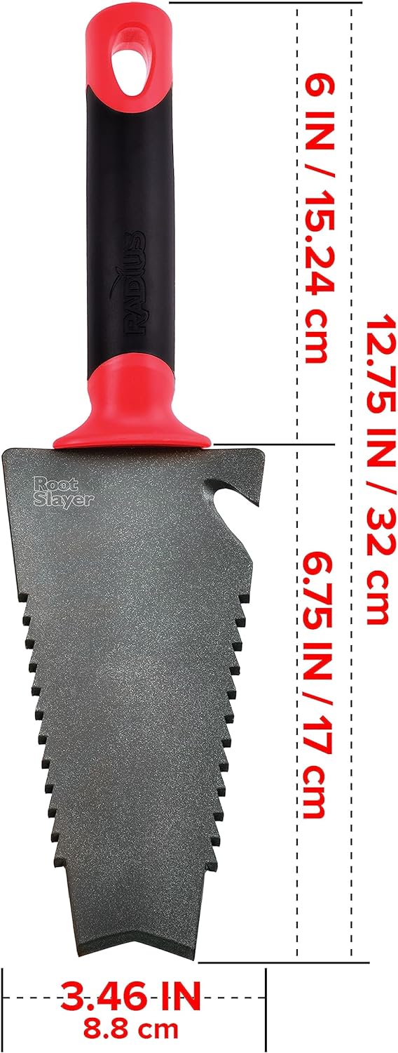 Radius Garden 16011 Root Slayer Carbon Stahl Hand Schaufel rot Trowel, Trowel