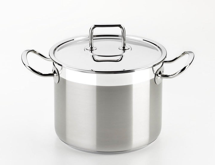 BRA BH Professional Kochtopf mit Deckel, 18/10 Edelstahl, 30 cm 18 cm, 18 cm