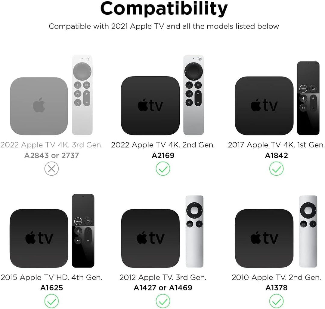 elago T4 Case Hülle Kompatibel mit Apple TV 4K und Kompatibel mit Apple TV HD – Kompatibel mit Allen