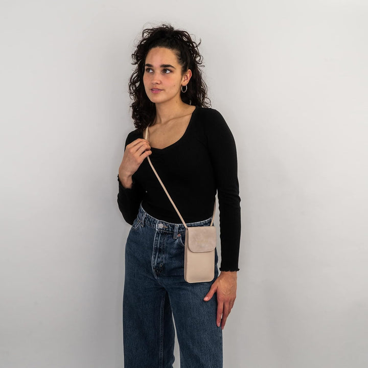 Expatrié Handytasche zum Umhängen Damen - Amelie - Handy Umhängetasche aus Veganem Kunstleder mit Ge