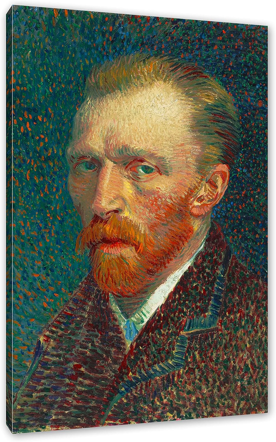 Vincent Van Gogh - Selbstbildnis als Leinwandbild / Grösse: 100x70 cm / Wandbild / Kunstdruck / fert