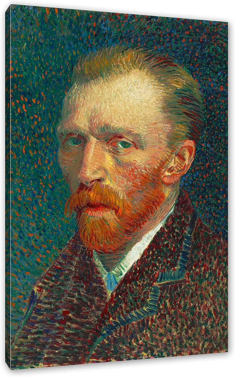 Vincent Van Gogh - Selbstbildnis als Leinwandbild / Grösse: 120x80 cm / Wandbild / Kunstdruck / fert