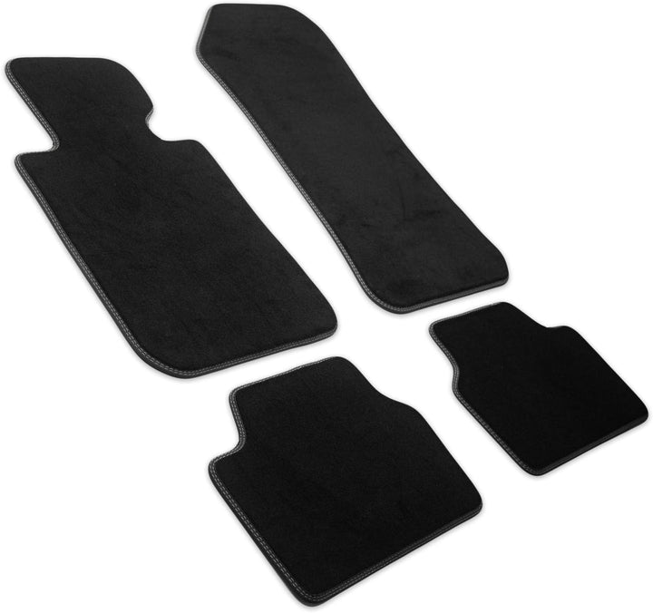 MDM PRO-268 Fussmatten für BMW 1er (E81) und (E87) 09.2004>2011, Passgenau Velours Kunstlederkanten