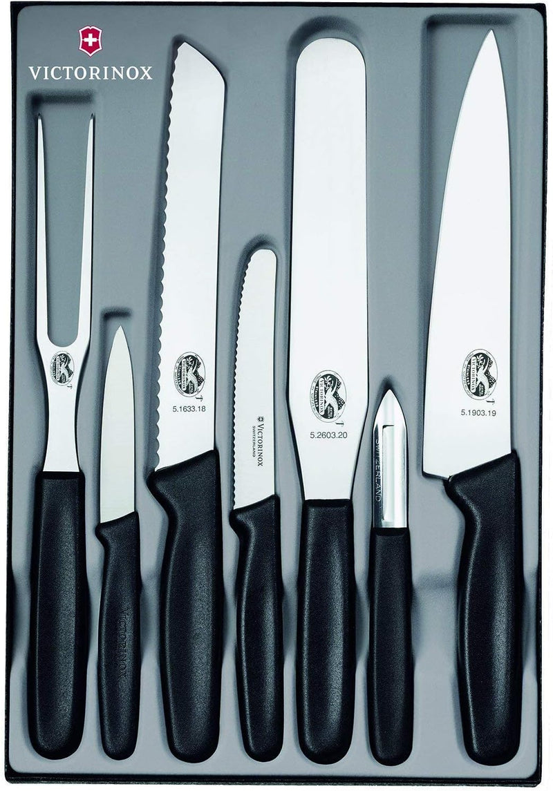 Victorinox, 5.1103.7, Standard, Küchengarnitur, Extra scharfe Klinge, robuster Kunststoff-Griff, Sch