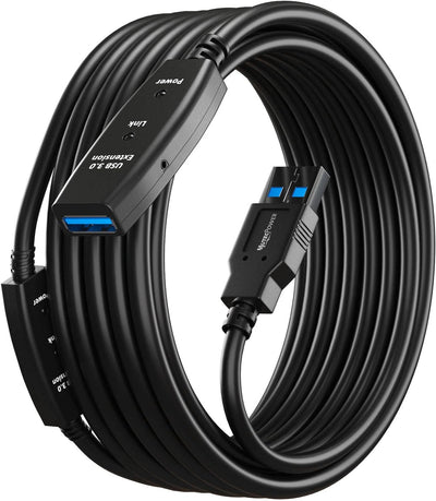 MutecPower 10m USB 3.0 Aktiv Kabel männlich zu weiblich - Kabel mit 2 Verlängerung Chipsatz - Repeat