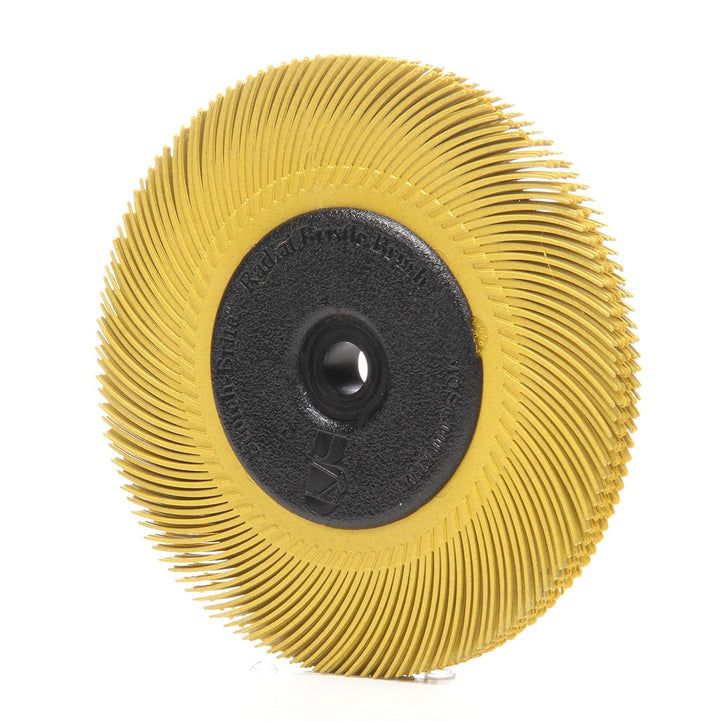 3M 33215 Scotch-Brite Radial Bristle Brush BB-ZB mit Adapter, P80, Typ C, 152,4 mm, 12,7 mm, Gelb