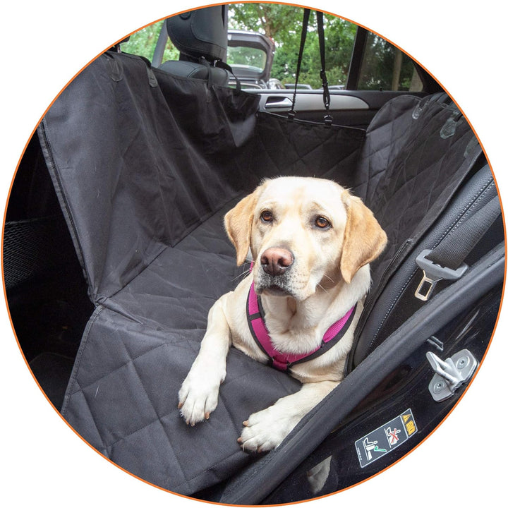Floxik Hundedecke für jedes Auto – Premium Hunde Autoschondecke für die Rückbank inklusive Seitensch