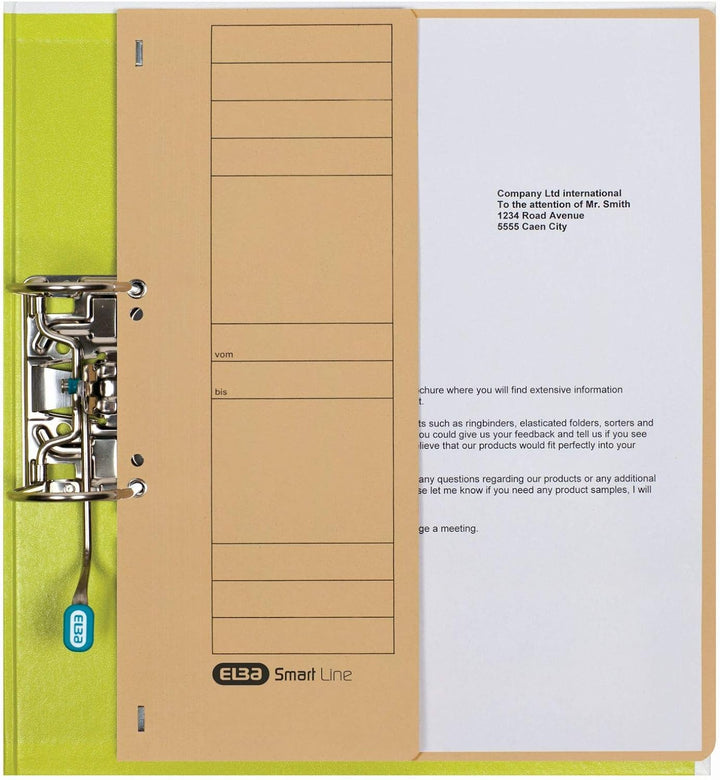 Elba Ösenhefter A4, 1/2 Vorderdeckel, Karton, kfm. Heftung, chamois, 50 Stück chamois halber Vordeck