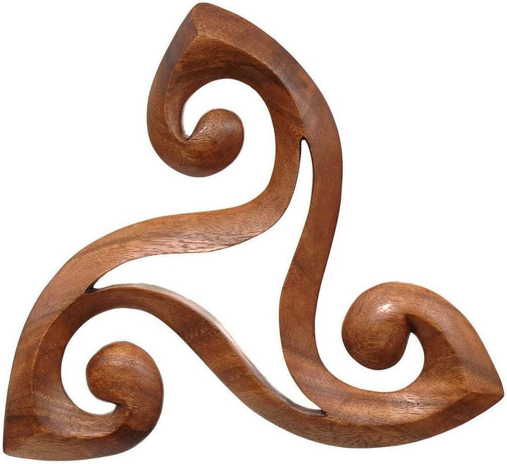 Windalf Pagan Celtic Holzbild Sheena Ø 30 cm Keltische Triskele als Wandornament Fairy Bohemian Gesc