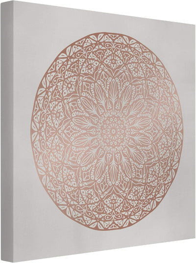 Bilderwelten Leinwandbild Mandala Ornament in Kupfergold Quadrat 1:1 30 x 30cm Canvas 30cm x 30cm -