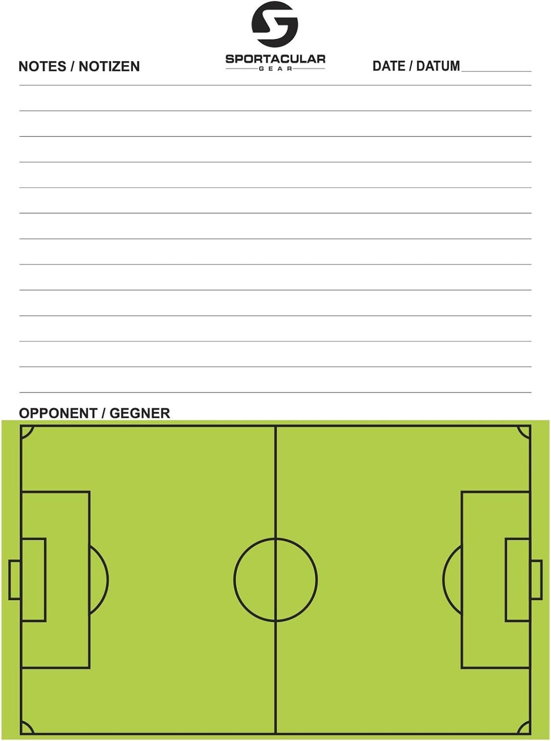 Sportacular Gear Coach-Mappe Fussball inkl. Taktiktafel und Zubehör | Trainermappe | Taktikmappe für