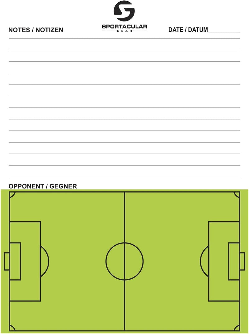 Sportacular Gear Coach-Mappe Fussball inkl. Taktiktafel und Zubehör | Trainermappe | Taktikmappe für