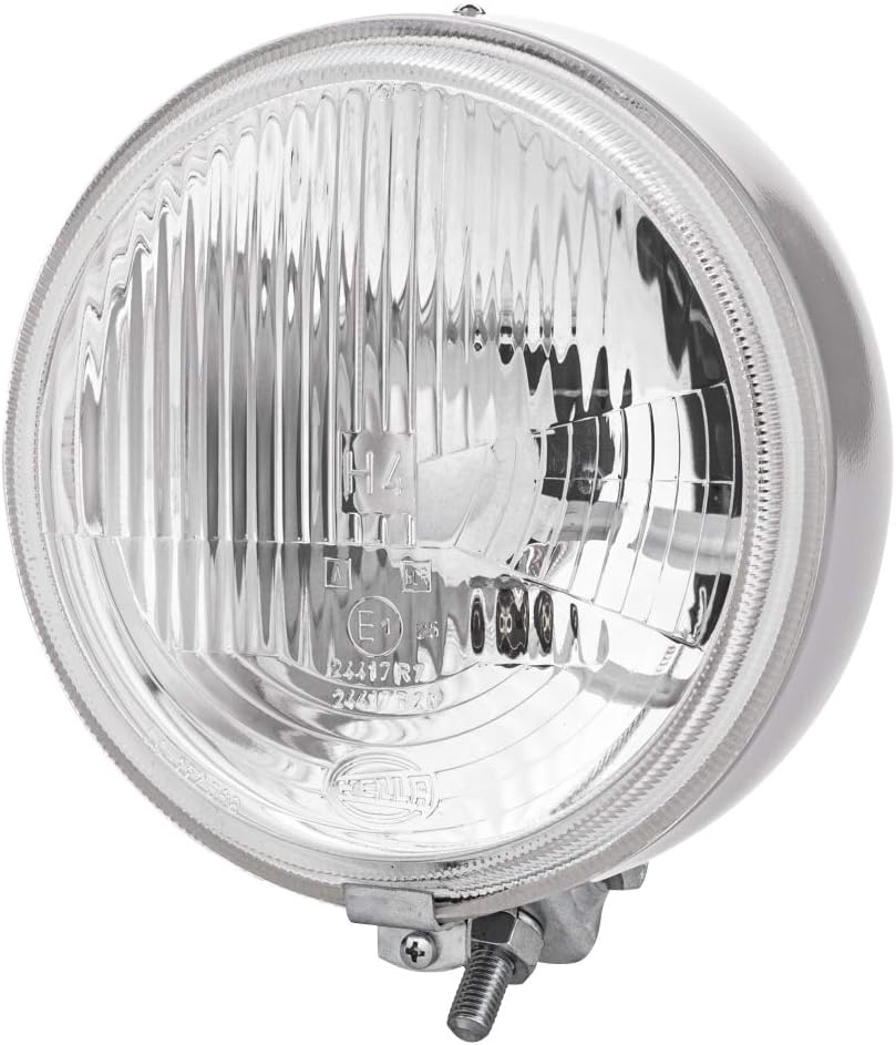 HELLA - Halogen-Hauptscheinwerfer - 12/24V - rund - Referenzzahl: 25 - Bügelbefestigung/Anbau - rech