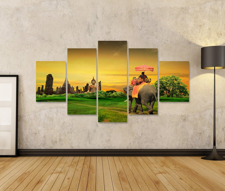 islandburner Bild auf Leinwand Thailändische Landschaft Thailand des Sonnenuntergangs Wandbild, Post