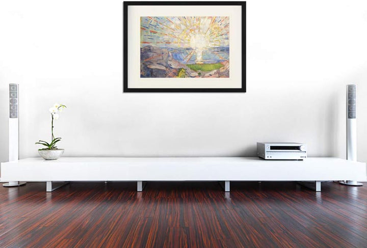 1art1 Edvard Munch Poster Die Sonne, 1910 Gerahmtes Bild Mit Edlem Passepartout | Wand-Bilder | Im B